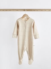 Neutral Spot/Stripe Baby Cotton Sleepsuits 5 Pack (0-2yrs) - Image 8 of 21