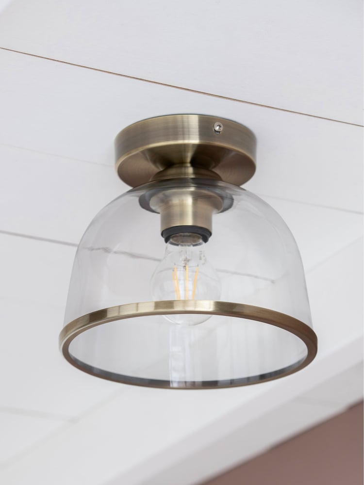 Brass Gloucester 1 Light Flush Ceiling Light - Image 2 of 6