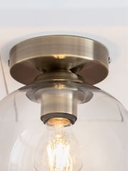 Brass Gloucester 1 Light Flush Ceiling Light - Image 3 of 6