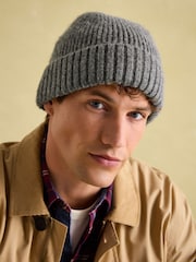 Joules Berwick Grey Beanie Hat - Image 5 of 5
