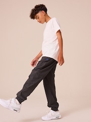 Charcoal Grey Lined Zip Pocket Pull-On 100% Cotton Trousers (3-16yrs) - Image 2 of 5
