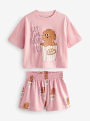 Pink/Grey Short Pyjamas 3 Pack (3-16yrs) - Image 7 of 9