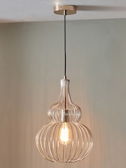 Pacific Gold Asilah Metal Wire Ceiling Light Pendant - Image 1 of 6