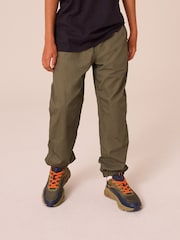 Khaki Green Lined Zip Pocket Pull-On 100% Cotton Trousers (3-16yrs) - Image 1 of 9