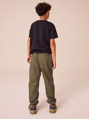 Khaki Green Lined Zip Pocket Pull-On 100% Cotton Trousers (3-16yrs) - Image 3 of 9