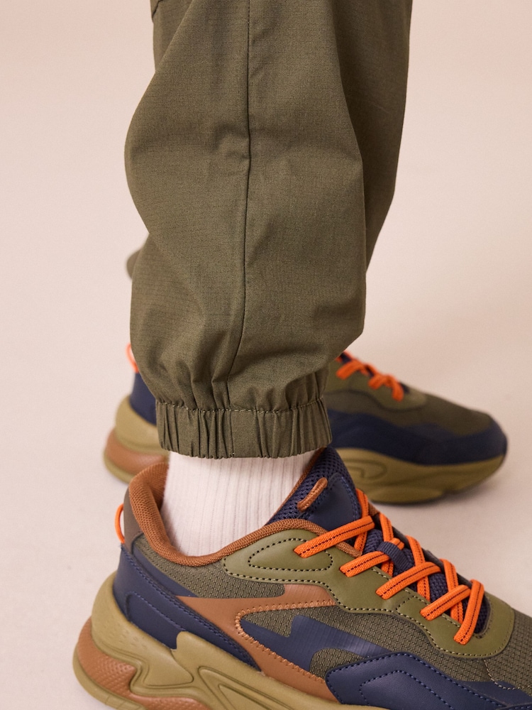 Khaki Green Lined Zip Pocket Pull-On 100% Cotton Trousers (3-16yrs) - Image 5 of 9