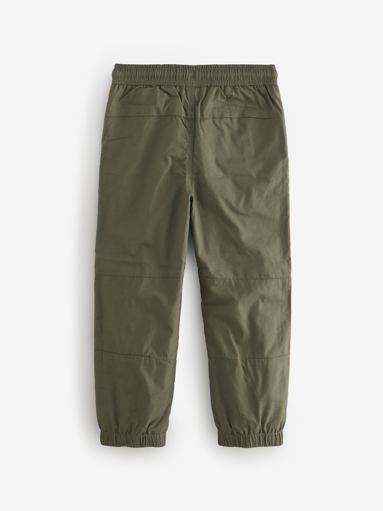 Khaki Green Lined Zip Pocket Pull-On 100% Cotton Trousers (3-16yrs) - Image 7 of 9