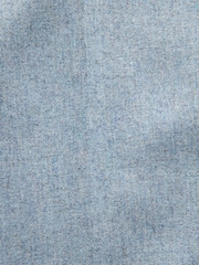 Light Blue Slim Fit Wool Blend Donegal Suit Trousers - Image 8 of 8