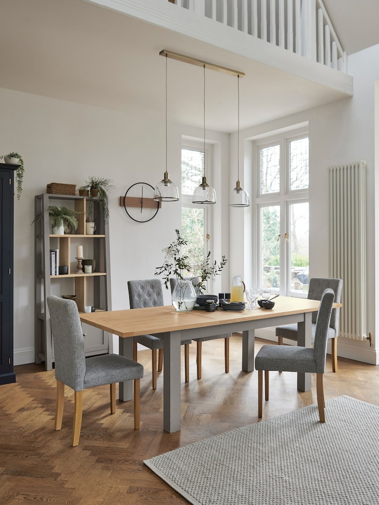 Dove Grey 6 to 10 Seater Extending Dining Table - Image 1 of 6