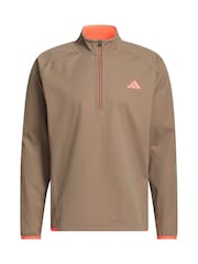 adidas Golf Brown Ultimate Wind Quarter-Zip Sweat Top - Image 6 of 6