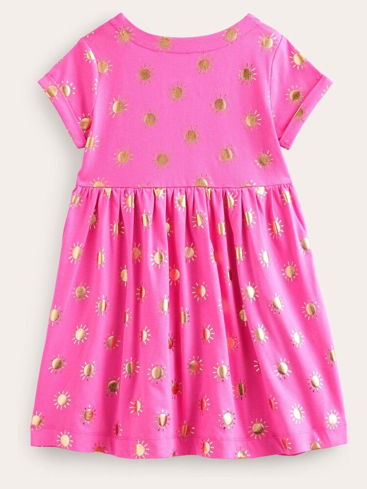Boden Dark Pink Short Sleeved Fun Jersey Dress - Image 2 of 3