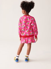 Rosa/Regenbogen/Herz - Little Bird By Jools Oliver – Sweat-Oberteil und Shorts im Set aus 100 % Baumwolle - Bild 2 von 10