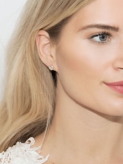 Ivory & Co Gold Balmoral Crystal Dainty Earrings - Image 4 of 5