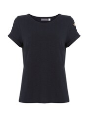 Mint Velvet Navy Blue Cotton Star 100% Cotton T-Shirt - Image 3 of 3