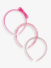 JoJo Maman Bébé Pink 3-Pack Headbands - Image 1 of 5