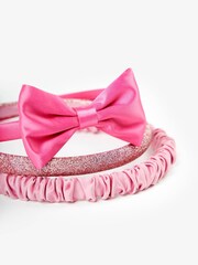 JoJo Maman Bébé Pink 3-Pack Headbands - Image 5 of 5