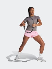 adidas Pink Pacer Training 3 Stripes Woven High Rise Shorts - Image 3 of 6