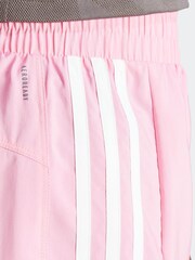 adidas Pink Pacer Training 3 Stripes Woven High Rise Shorts - Image 5 of 6