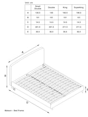 Grey Steel Opulent Velvet Matson Upholstered Bed Frame - Image 4 of 8