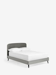 Grey Steel Opulent Velvet Matson Upholstered Bed Frame - Image 7 of 8