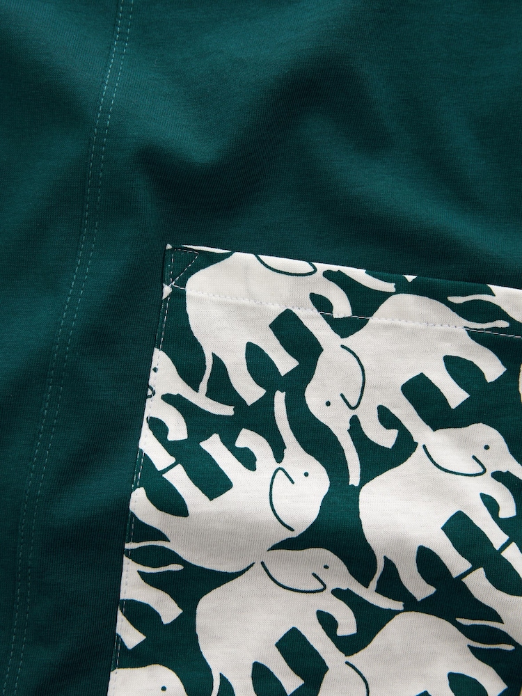 Teal Elephant Cotton Short Sleeve Pyjamas - Image 8 of 8 Teal Elephant Cotton Short Sleeve Pyjamas - Image 8 of 8
