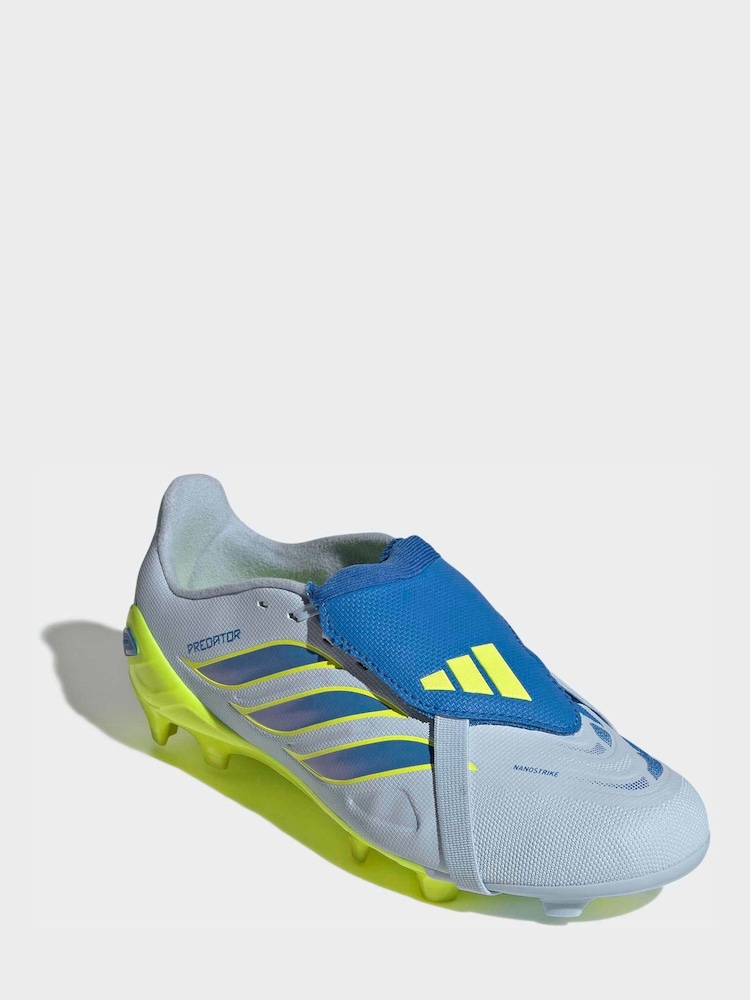 adidas Blue Predator League Fold-Over Tongue Firm Ground Football Boots - Image 1 of 10