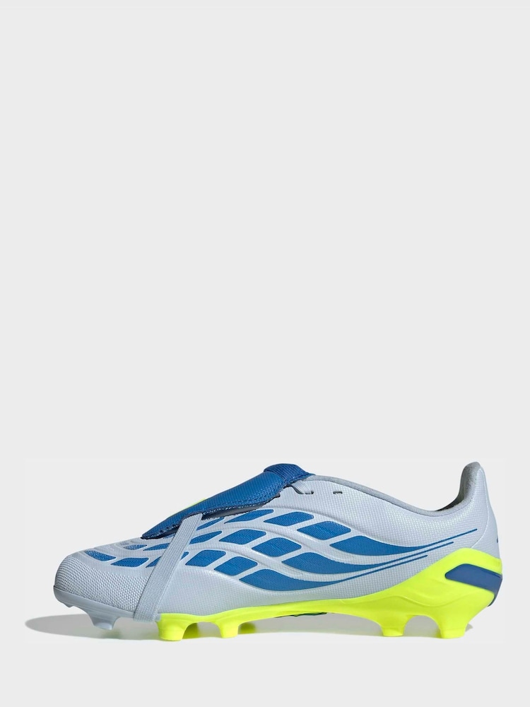 adidas Blue Predator League Fold-Over Tongue Firm Ground Football Boots - Image 2 of 10