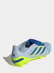 adidas Blue Predator League Fold-Over Tongue Firm Ground Football Boots - Image 3 of 10
