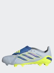 adidas Blue Predator League Fold-Over Tongue Firm Ground Football Boots - Image 4 of 10