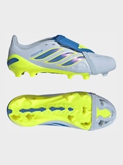 adidas Blue Predator League Fold-Over Tongue Firm Ground Football Boots - Image 6 of 10