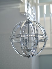 Laura Ashley Polished Chrome Aidan Glass Globe 3 Light Light - Image 2 of 5