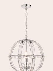 Laura Ashley Polished Chrome Aidan Glass Globe 3 Light Light - Image 4 of 5