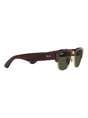 Ray Ban Mega Clubmaster Brown Sunglasses - Image 5 of 6