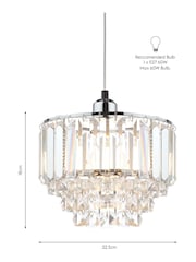 Laura Ashley Chrome Vienna Easy Fit Shade Light - Image 5 of 5