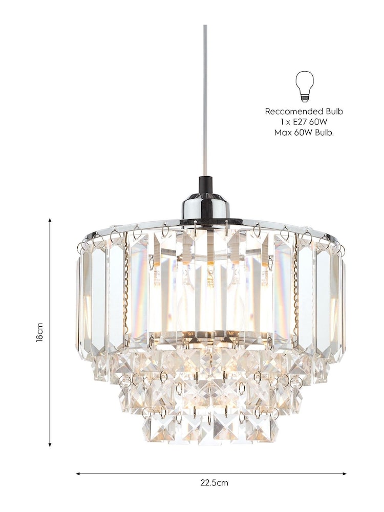 Laura Ashley Chrome Vienna Easy Fit Shade Light - Image 5 of 5