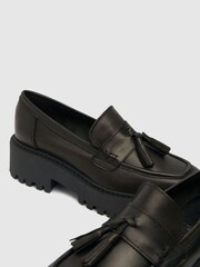 Schuh Laura Tassel Leather Black Loafers - Image 4 of 4