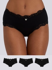 Boux Avenue Black Full Brief Tatiana Knickers 3 Pack - Image 1 of 6