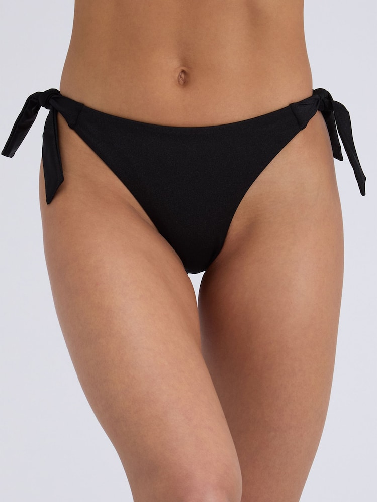 Boux Avenue Black Miramar Tie Side Brief Bikini Bottoms - Image 1 of 6 Boux Avenue Black Miramar Tie Side Brief Bikini Bottoms - Image 1 of 6