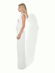 DONNA IDA Queenie High Top Super Flare White Jeans - Image 10 of 12