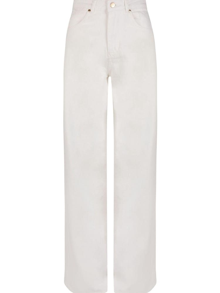 DONNA IDA Queenie High Top Super Flare White Jeans - Image 11 of 12