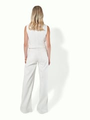 DONNA IDA Queenie High Top Super Flare White Jeans - Image 9 of 12