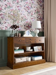 Laura Ashley Dark Chestnut Garrat 4 Drawer Console Table - Image 1 of 6