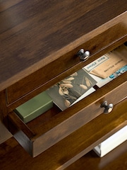 Laura Ashley Dark Chestnut Garrat 4 Drawer Console Table - Image 3 of 6