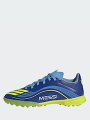 adidas Blue F50 Messi League Turf Boots - Image 3 of 10