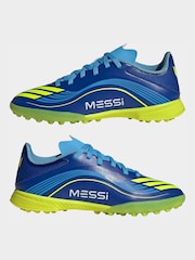 adidas Blue F50 Messi League Turf Boots - Image 5 of 10