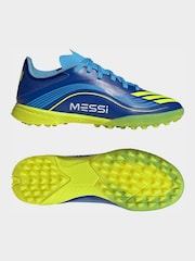 adidas Blue F50 Messi League Turf Boots - Image 6 of 10