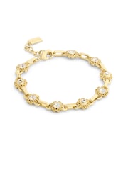 COACH Gold Tone Heirloom Tea Rose Link Bracelet - Image 1 of 3