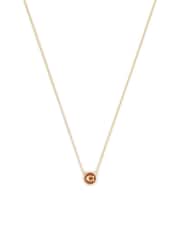 COACH Brown Signature C Enamel Coin Pendant Necklace - Image 2 of 3