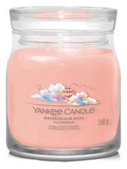Yankee Candle Pink Signature Medium Jar Watercolour Skies Scented Candle - Image 2 of 3