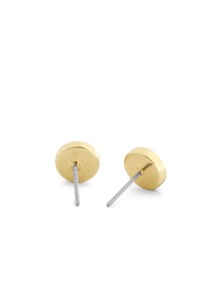 COACH Brown Signature C Enamel Coin Stud Earrings - Image 3 of 3 COACH Brown Signature C Enamel Coin Stud Earrings - Image 3 of 3